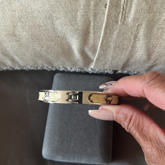 Stella & Dot Snakeskin Leather Bracelet Silver tone - Picture 3 of 6